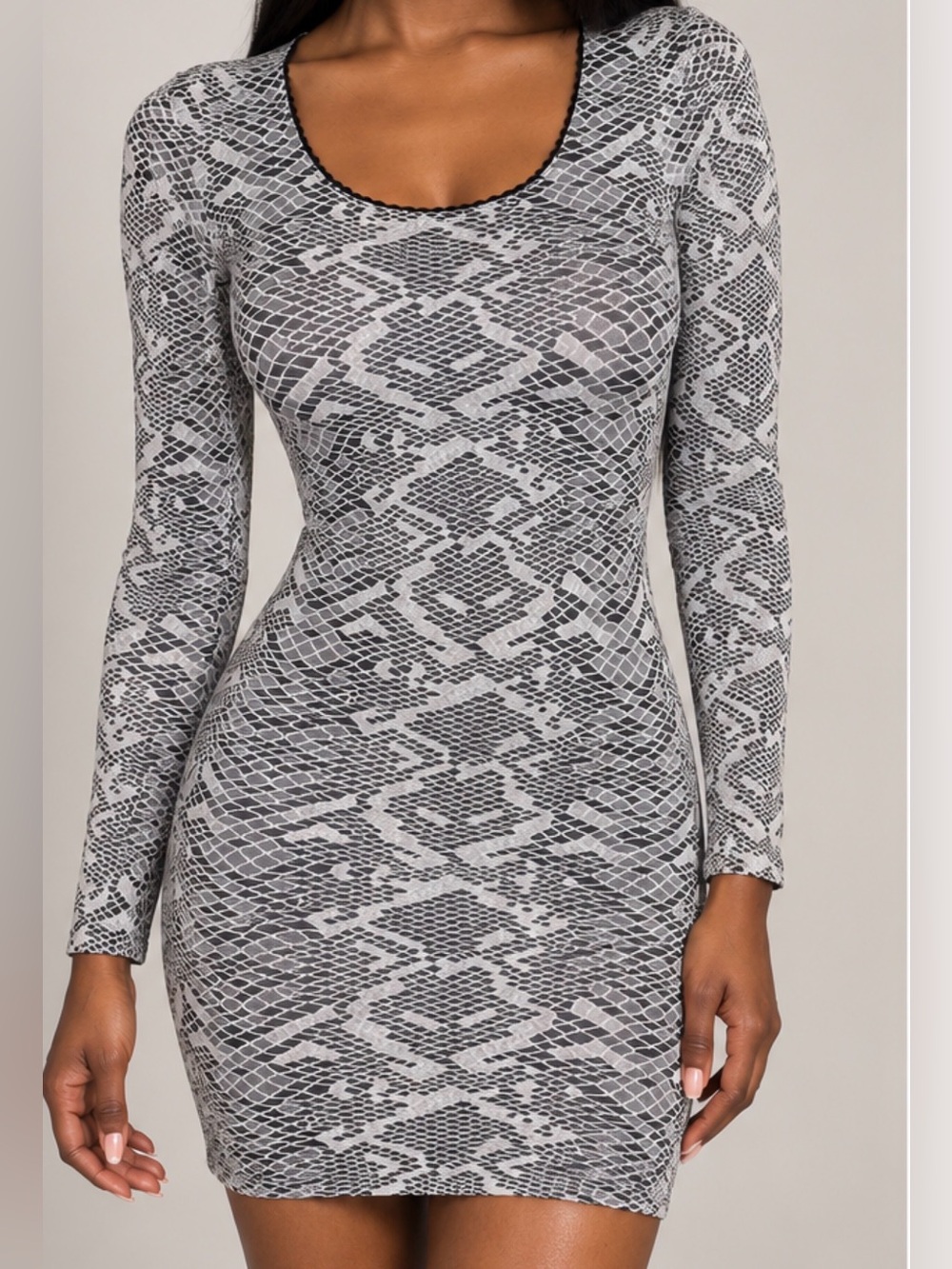 Wolford Python Snake Print Bodycon Mini Dress XS NWT
